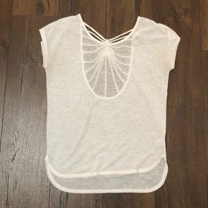 Sheer White Top w/ Open Back